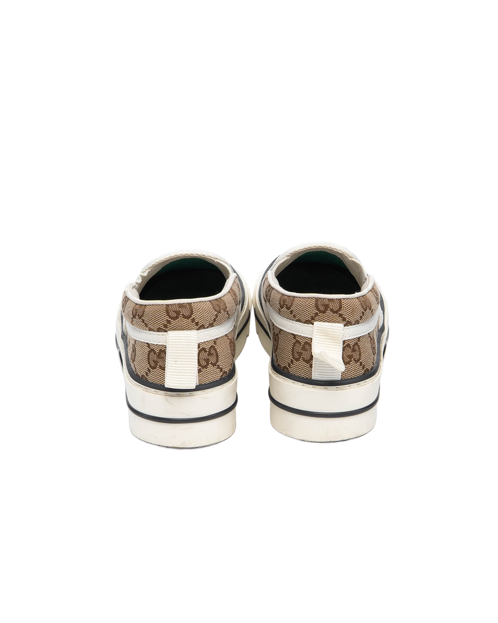 GUCCI TENNIS 1977 SLIP ON 35 BROWN GG MONOGRAM 5135