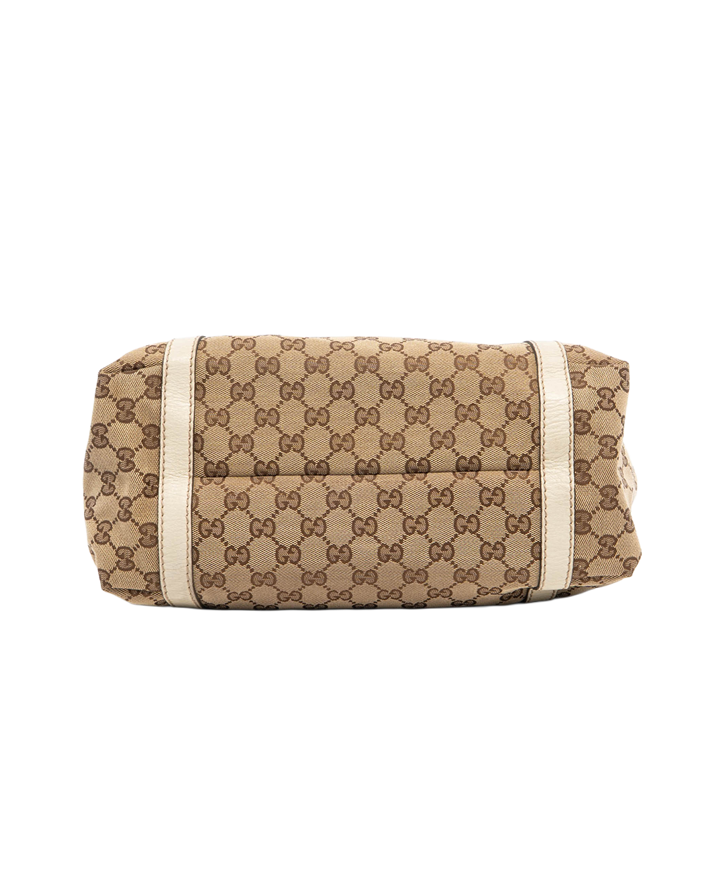 GUCCI VINTAGE TOTE BROWN WHITE GG MONOGRAM CANVAS GHW 233607 214397 3063