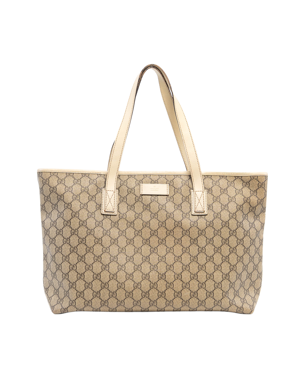 GUCCI VINTAGE TOTE BRWON BEIGE GG MONOGRAM CANVAS SHW 211137 492174 3137