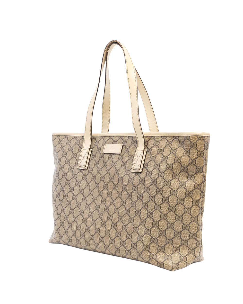 GUCCI VINTAGE TOTE BRWON BEIGE GG MONOGRAM CANVAS SHW 211137 492174 3138