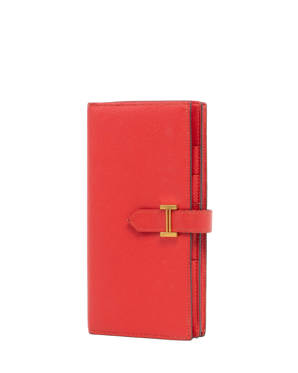 HERMES BEARN WALLET LONG RED 09608