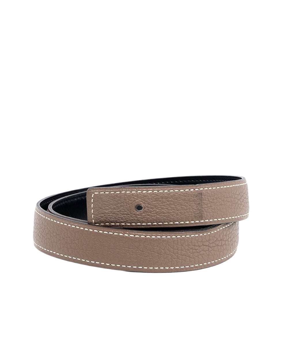 HERMES BELT 2.5 CM 80 ETOUPE NOIR TOGO Q SQ 00504