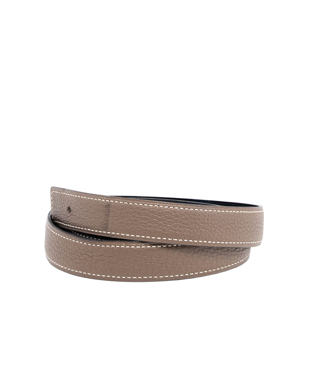 HERMES BELT 2.5 CM 80 ETOUPE NOIR TOGO Q SQ 00505