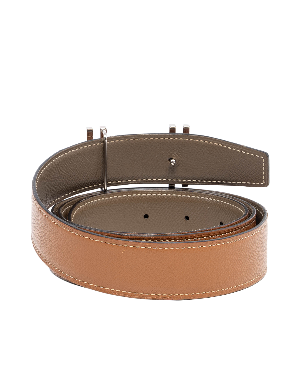 HERMES BELT 3 CM 105 GOLD ETOUPE D ID 300 CF 09762