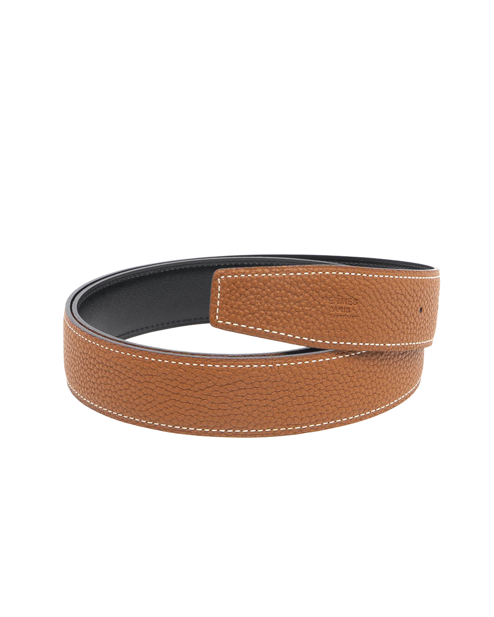 HERMES BELT 32 MM 85 GOLD BLACK STAMP X 1390
