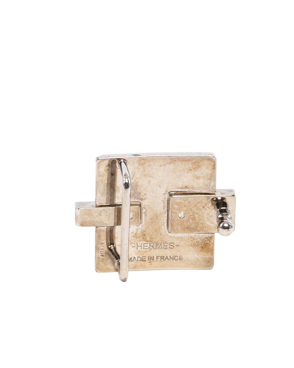 HERMES BUCKLE H WHITE SHW 7419