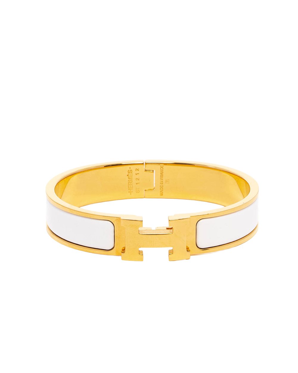 HERMES CLIC CLAC PM WHITE GHW ST 12 12 09686