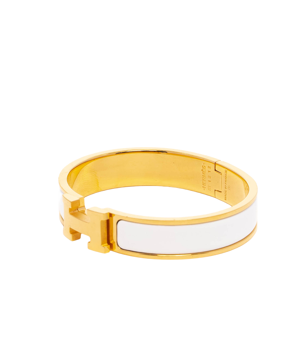 HERMES CLIC CLAC PM WHITE GHW ST 12 12 09687