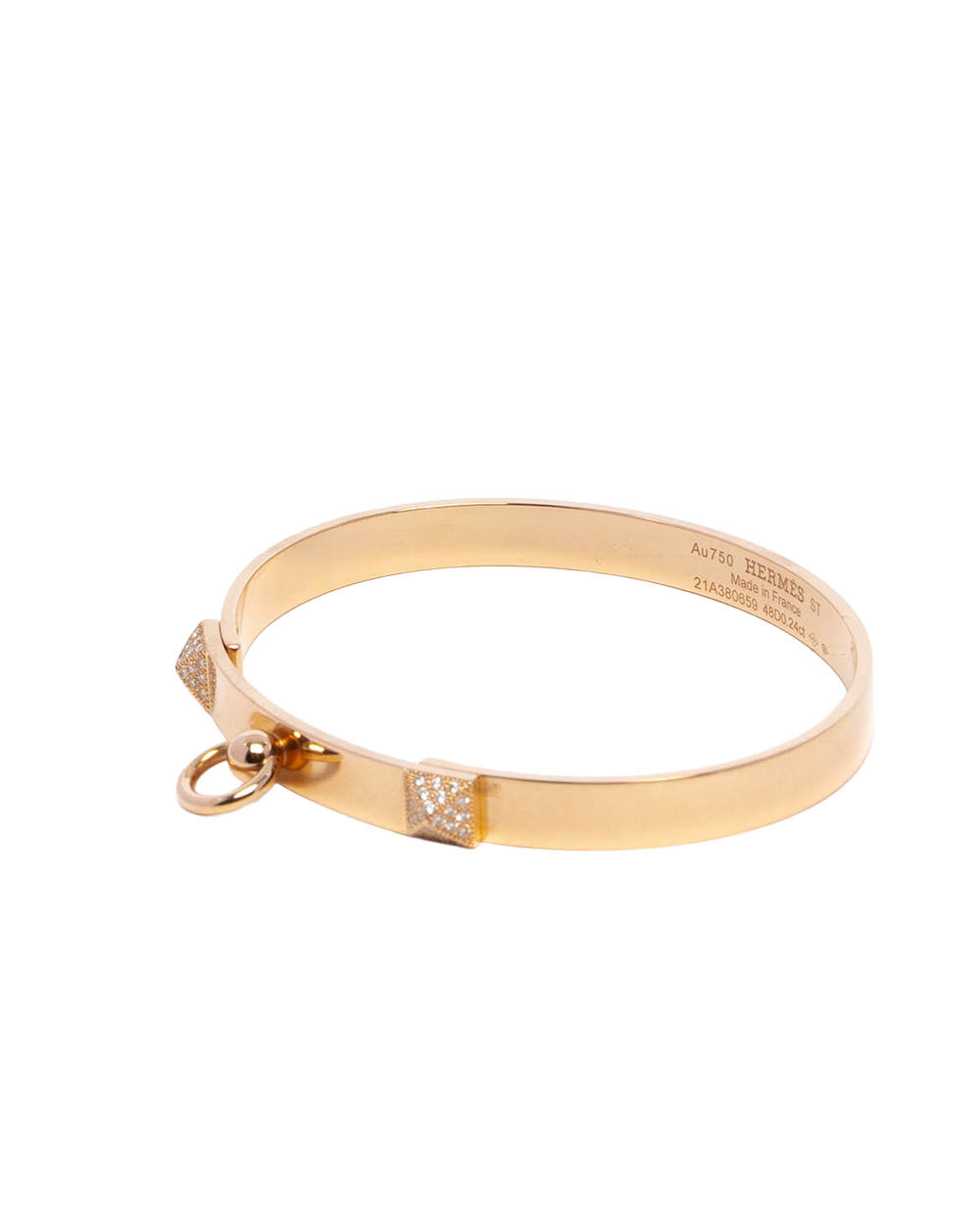 HERMES COLLIER DE CHIEN BRACELET ST DIAMOND RGHW 21A380659 48D0 7451