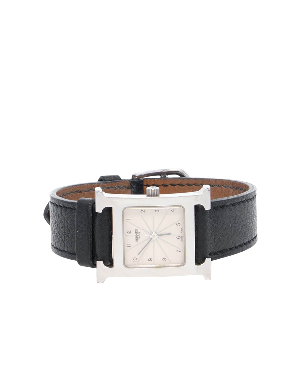 HERMES HEURE H WATCH BLACK NOIR SHW I SQ 8199