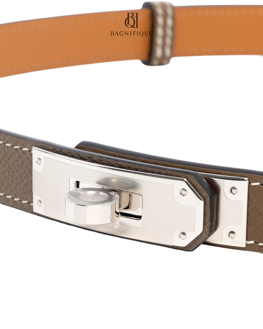 HERMES KELLY BELT ETOUPE SHW STAMP W 7373