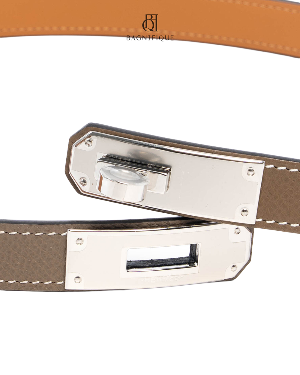HERMES KELLY BELT ETOUPE SHW STAMP W 7374