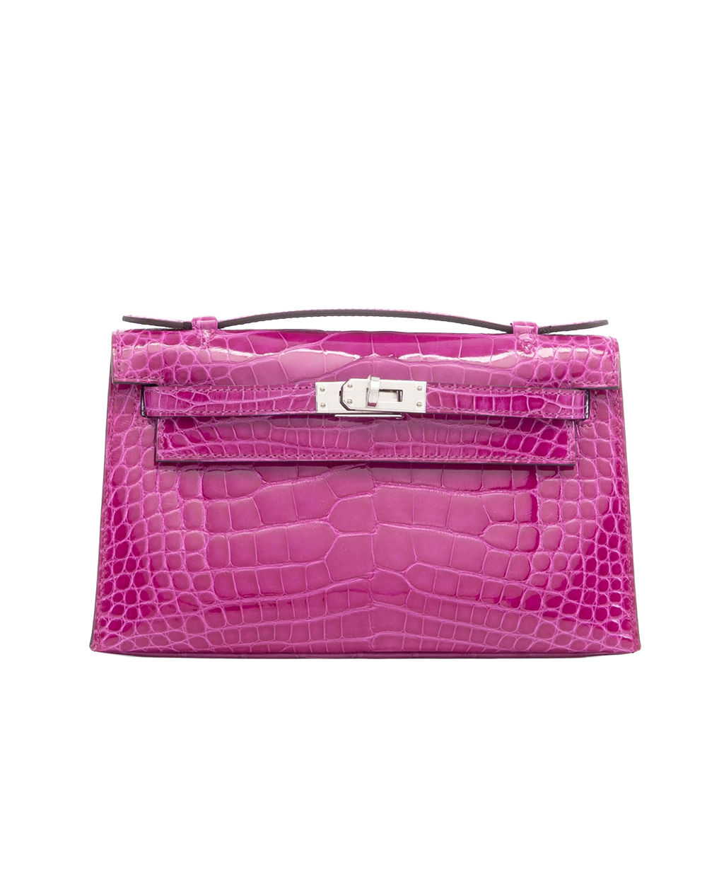 HERMES KELLY MINI PINK ROSE SHEHERAZADE ALLIGATOR SHW D ST007 DU 03583