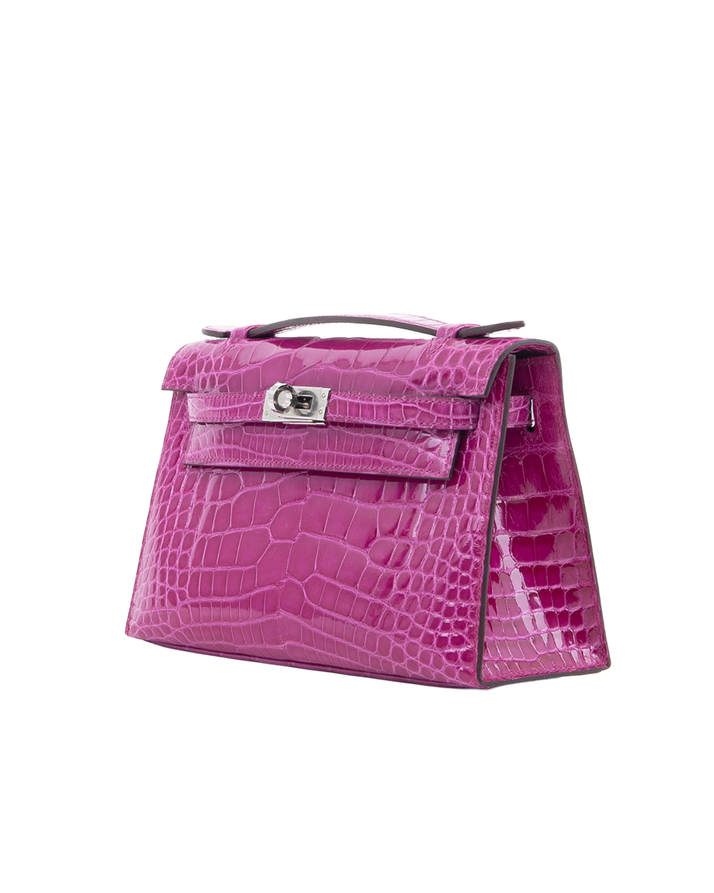 HERMES KELLY MINI PINK ROSE SHEHERAZADE ALLIGATOR SHW D ST007 DU 03584