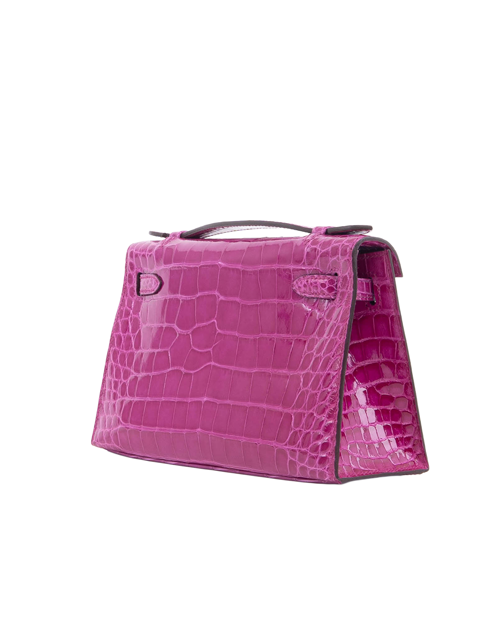 HERMES KELLY MINI PINK ROSE SHEHERAZADE ALLIGATOR SHW D ST007 DU 03585