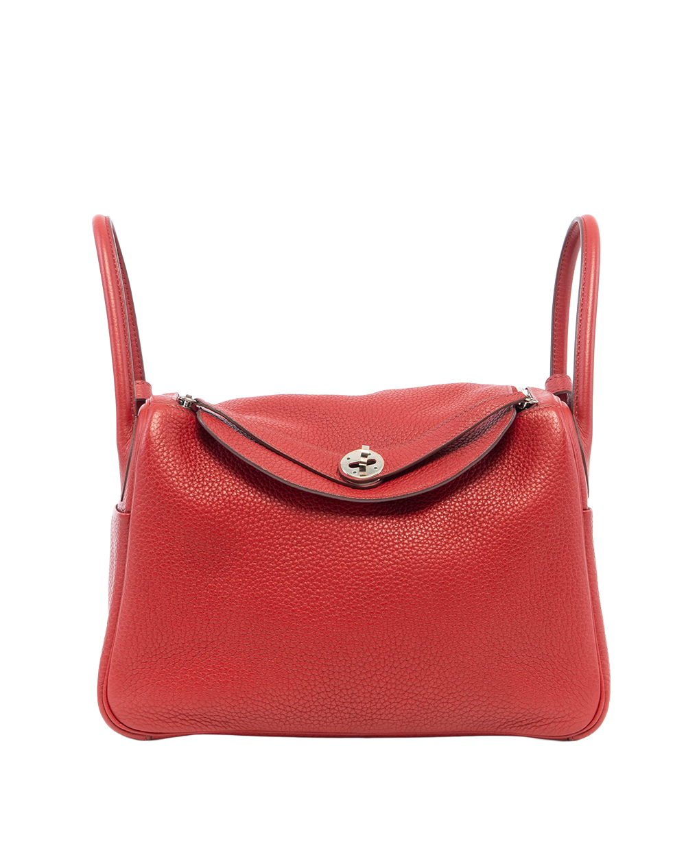 HERMES LINDY 30 RED ROUGE CASAQUE CLEMENCE SHW STAMP R SQ 8368