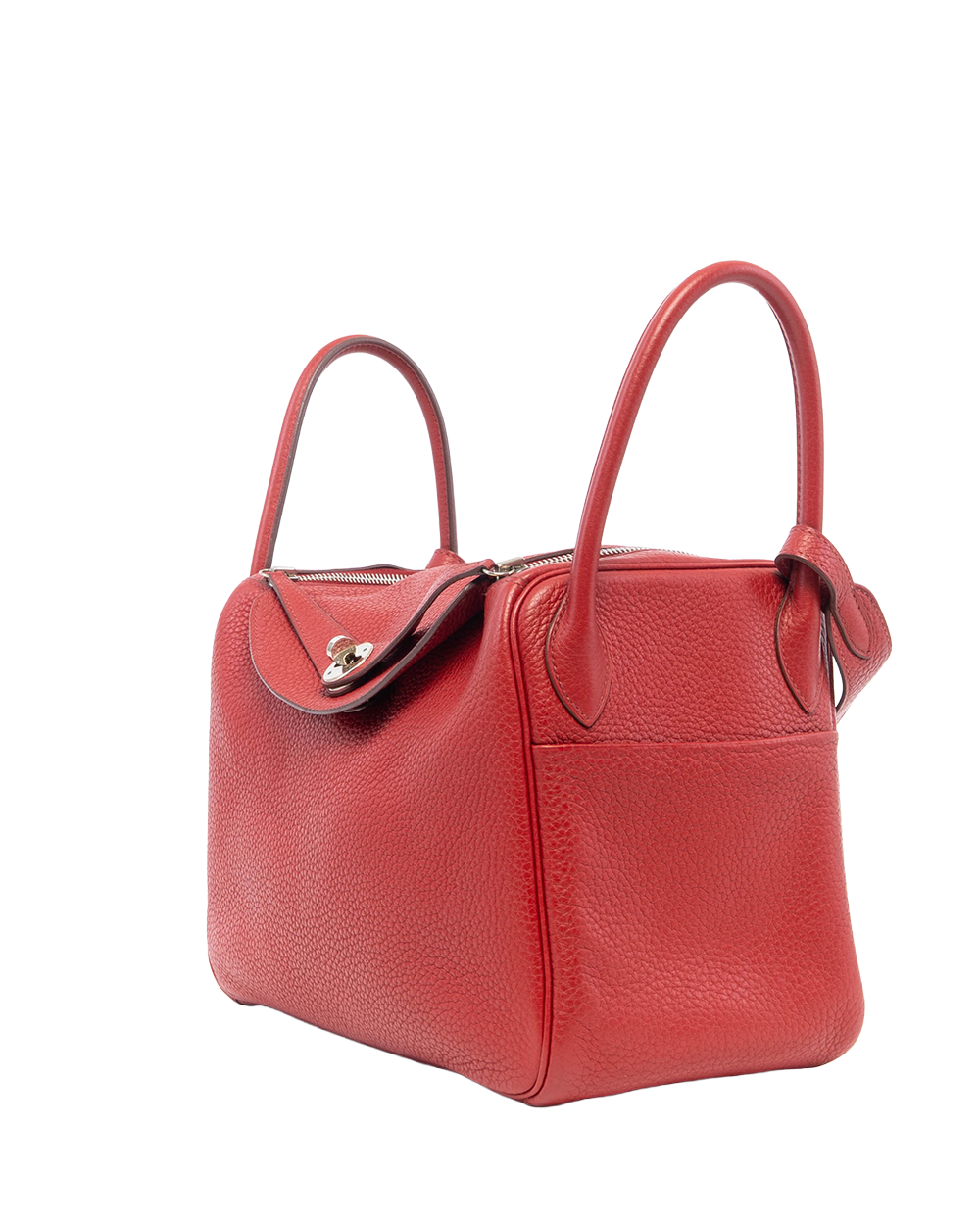 HERMES LINDY 30 RED ROUGE CASAQUE CLEMENCE SHW STAMP R SQ 8369