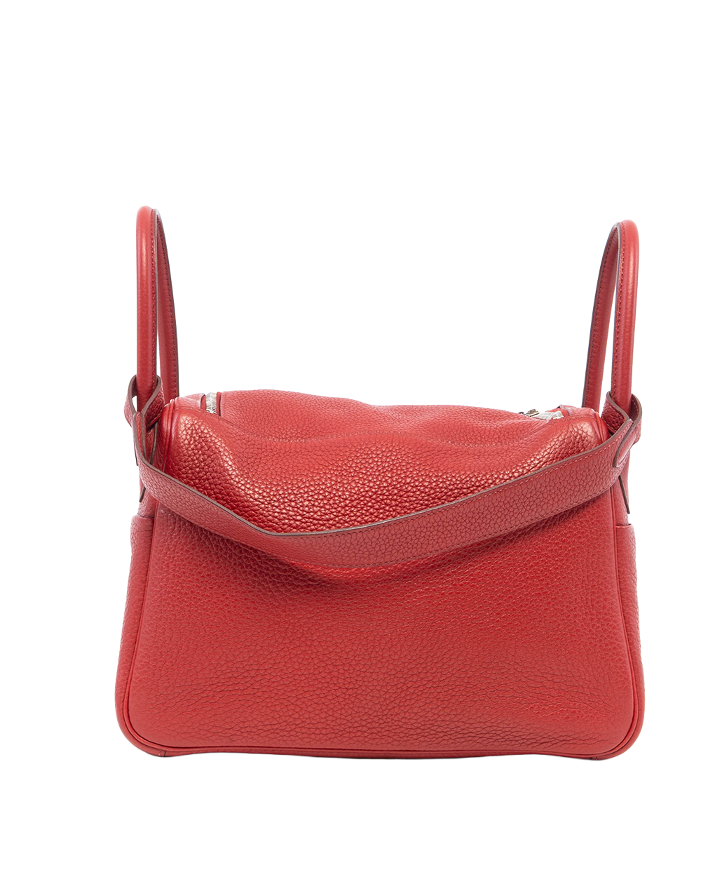 HERMES LINDY 30 RED ROUGE CASAQUE CLEMENCE SHW STAMP R SQ 8371