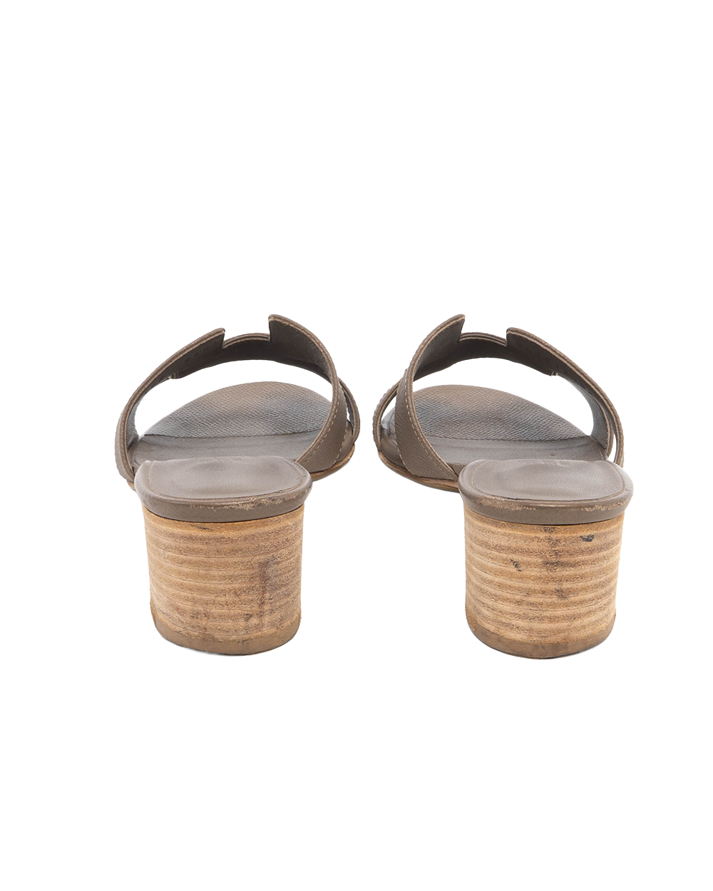 HERMES ORAN SANDALS HIGH HEELS 37 ETOUPE BL151215Z 2401 3172