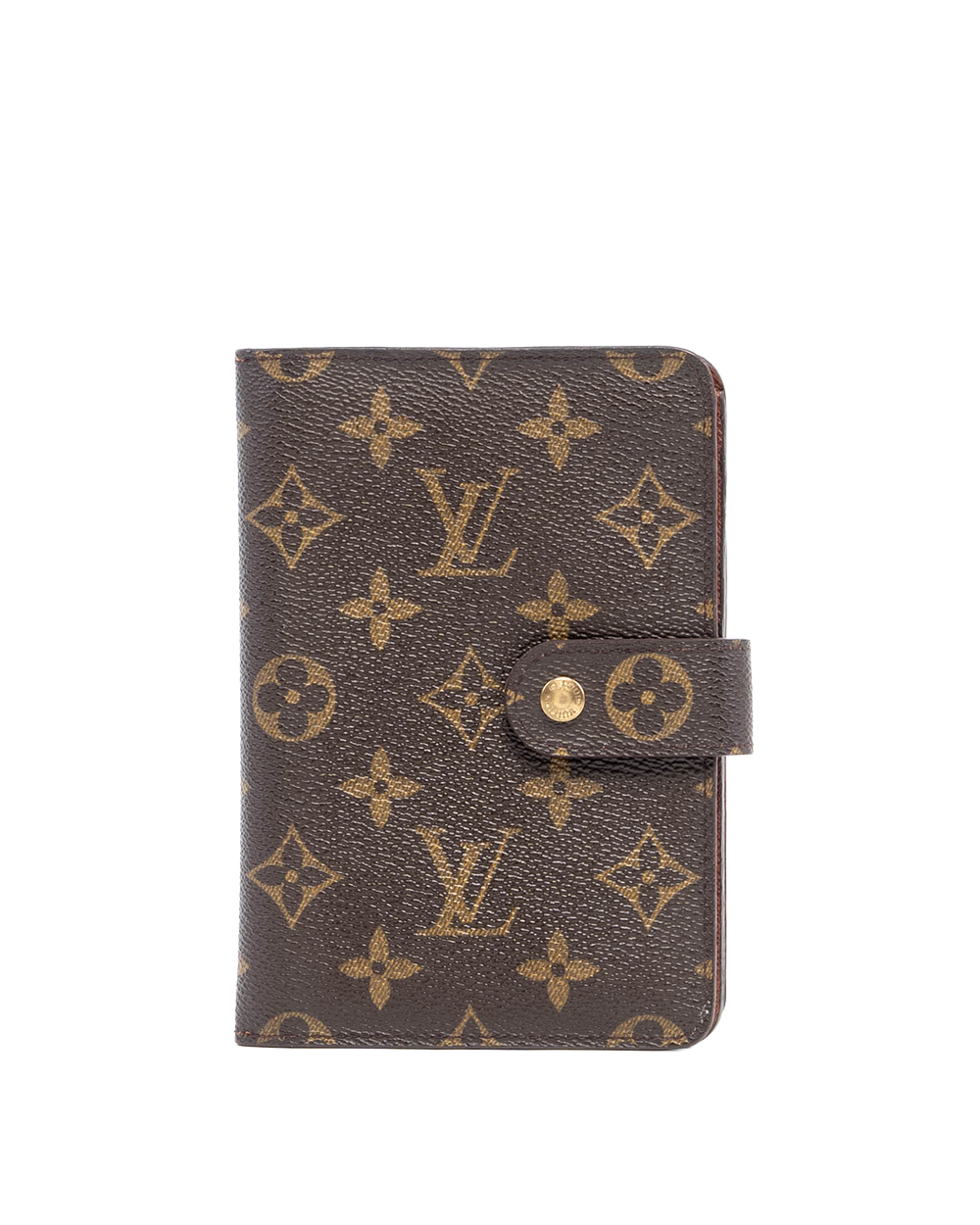 LV AGENDA ZIPPY WALLET PM BROWN MONOGRAM CANVAS GHW SP0050 01775