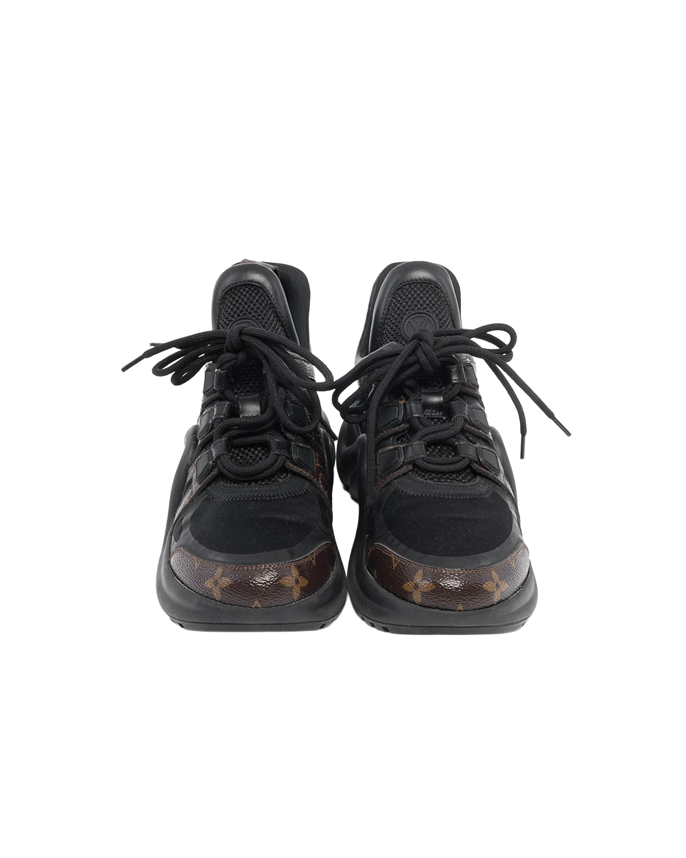 LV ARCHLIGHT SNEAKER 38 BROWN BLACK MONOGRAM GO 0198 04523