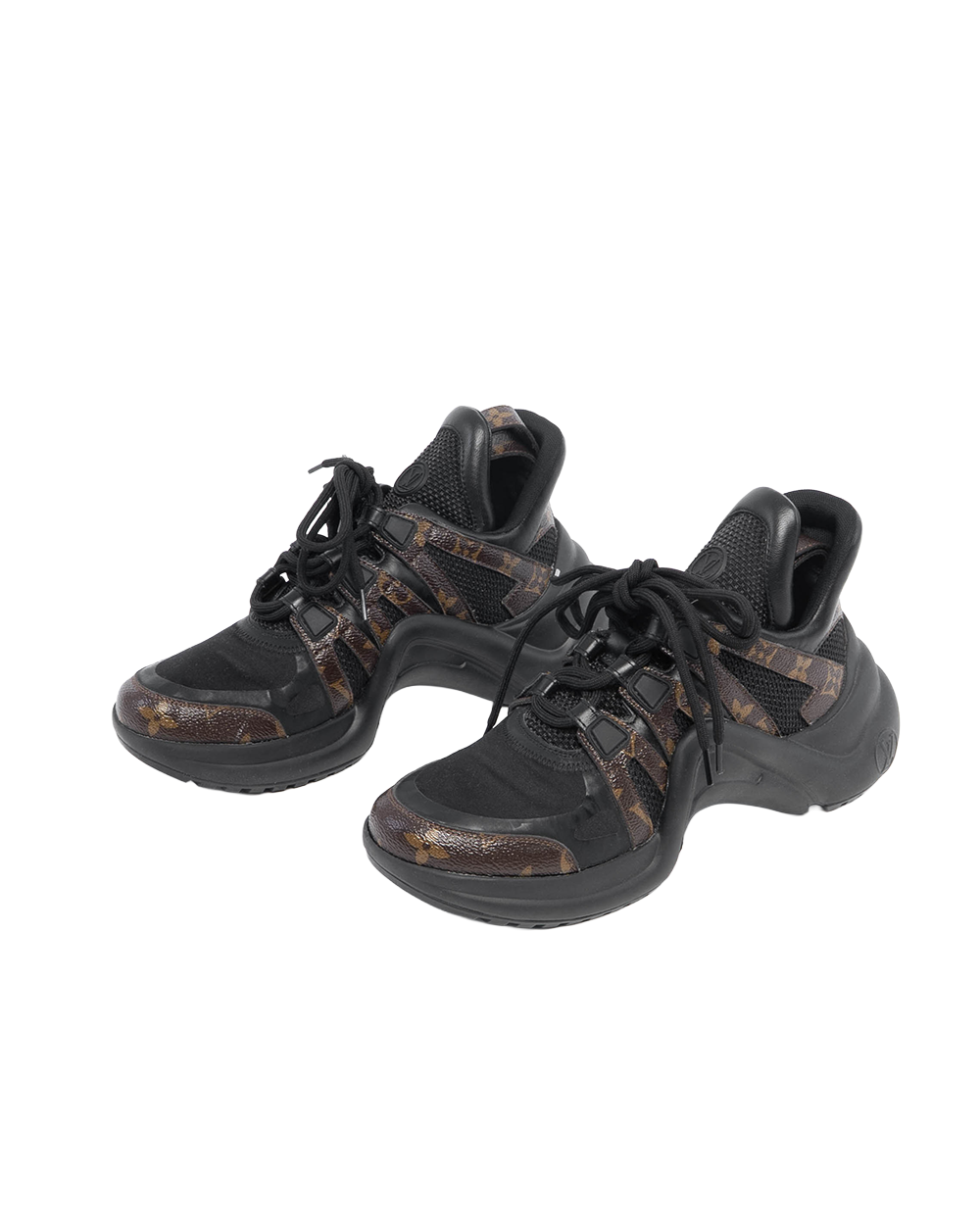 LV ARCHLIGHT SNEAKER 38 BROWN BLACK MONOGRAM GO 0198 04525