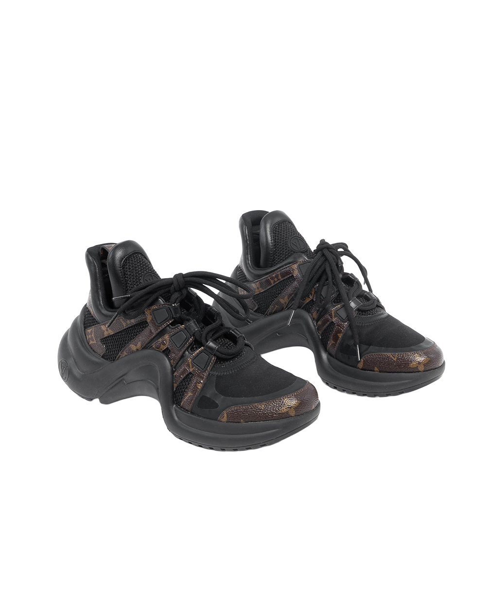 LV ARCHLIGHT SNEAKER 38 BROWN BLACK MONOGRAM GO 0198 04526
