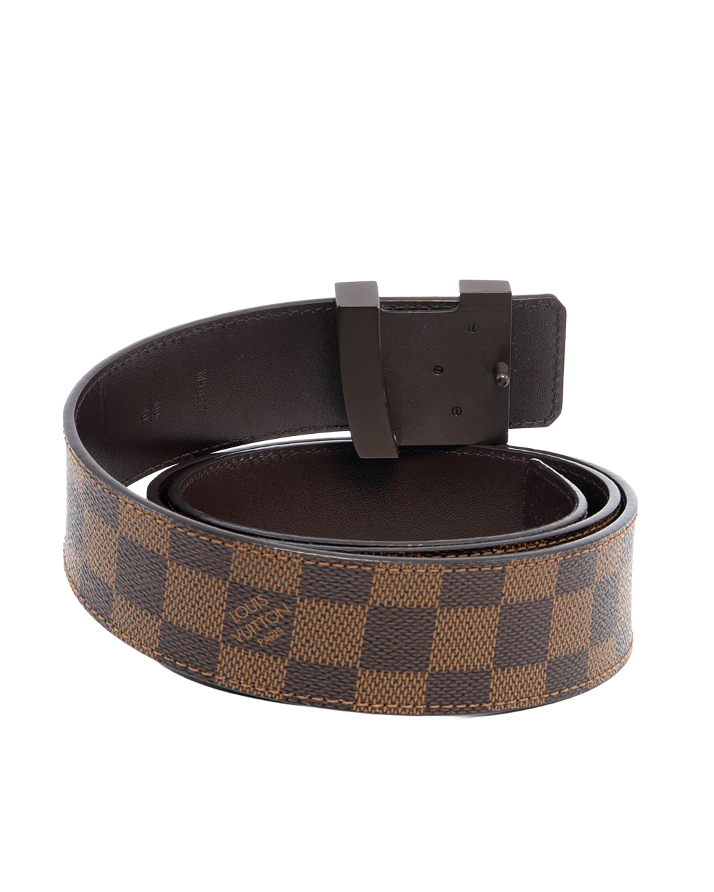 LV BELT 100 BROWN DAMIER CANVAS BHW 08907