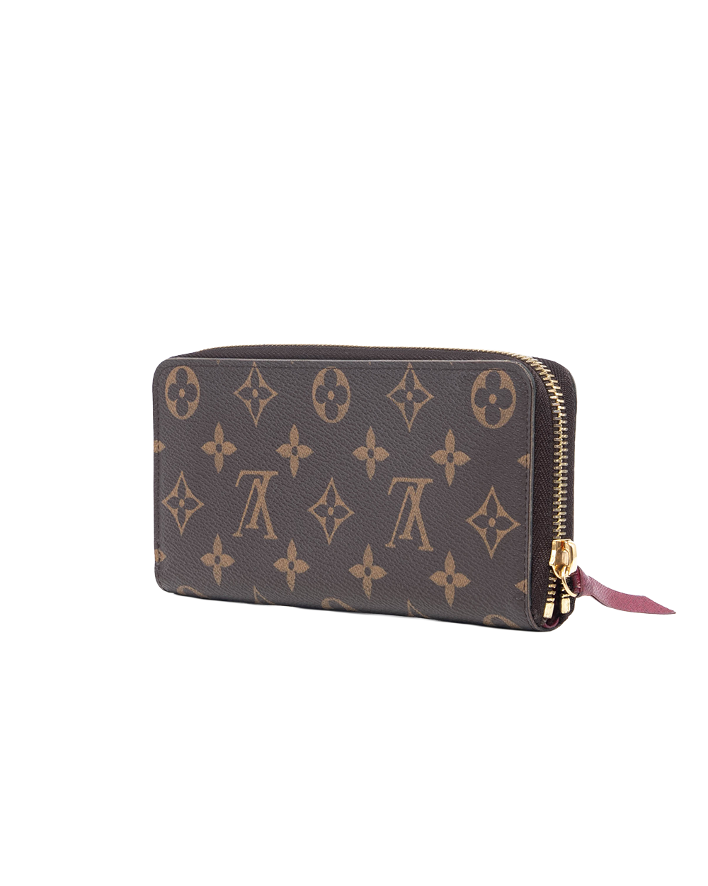 LV CLEMENCE WALLET LONG BROWN MONOGRAM CANVAS GHW MICROCHIP 05559