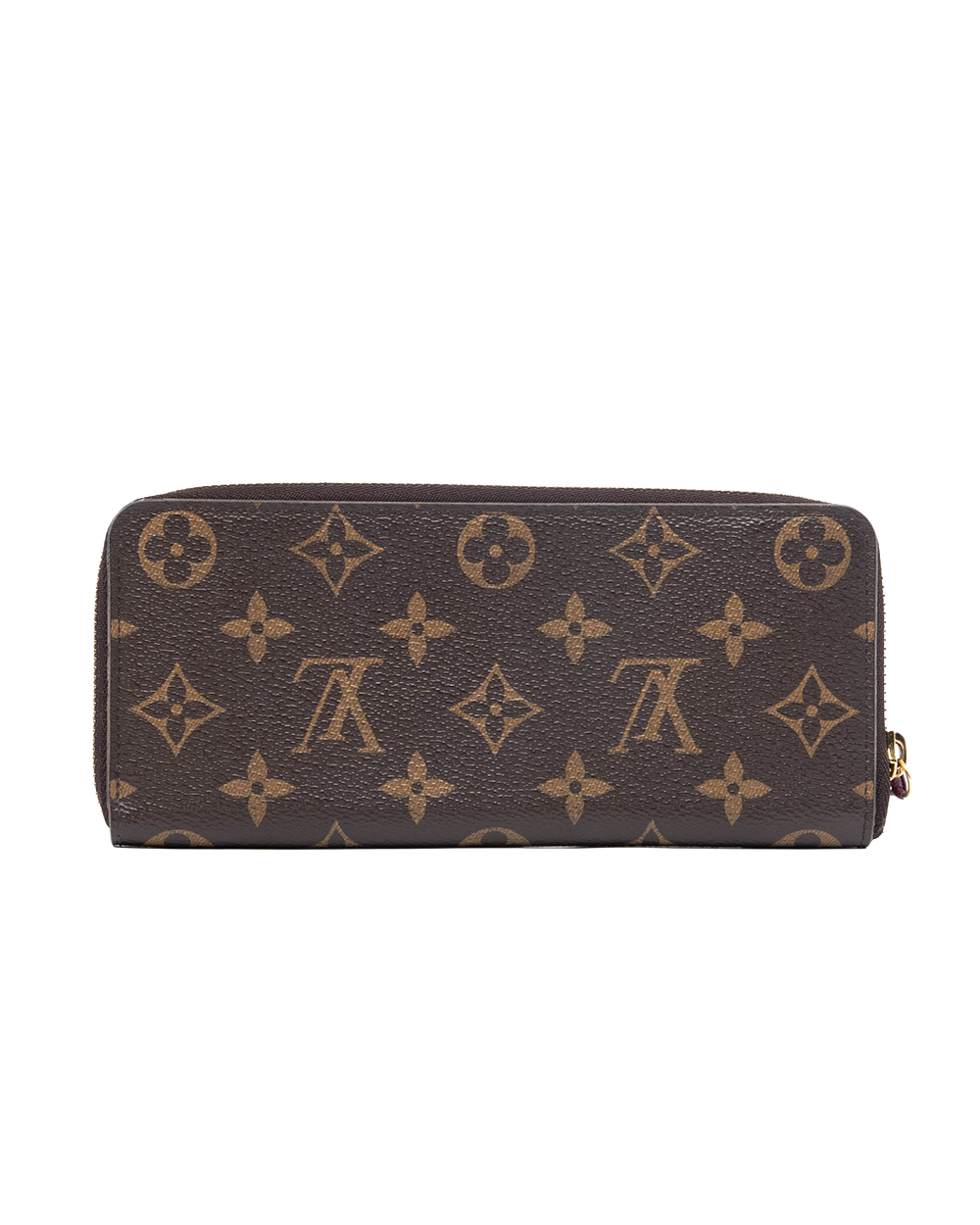 LV CLEMENCE WALLET LONG BROWN MONOGRAM CANVAS GHW MICROCHIP 05560