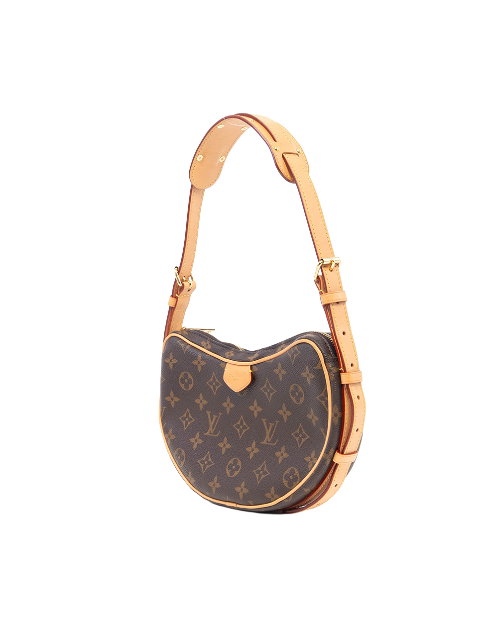 LV CROISSANT MM BROWN MONOGRAM CANVAS GHW MICROCHIP 8333