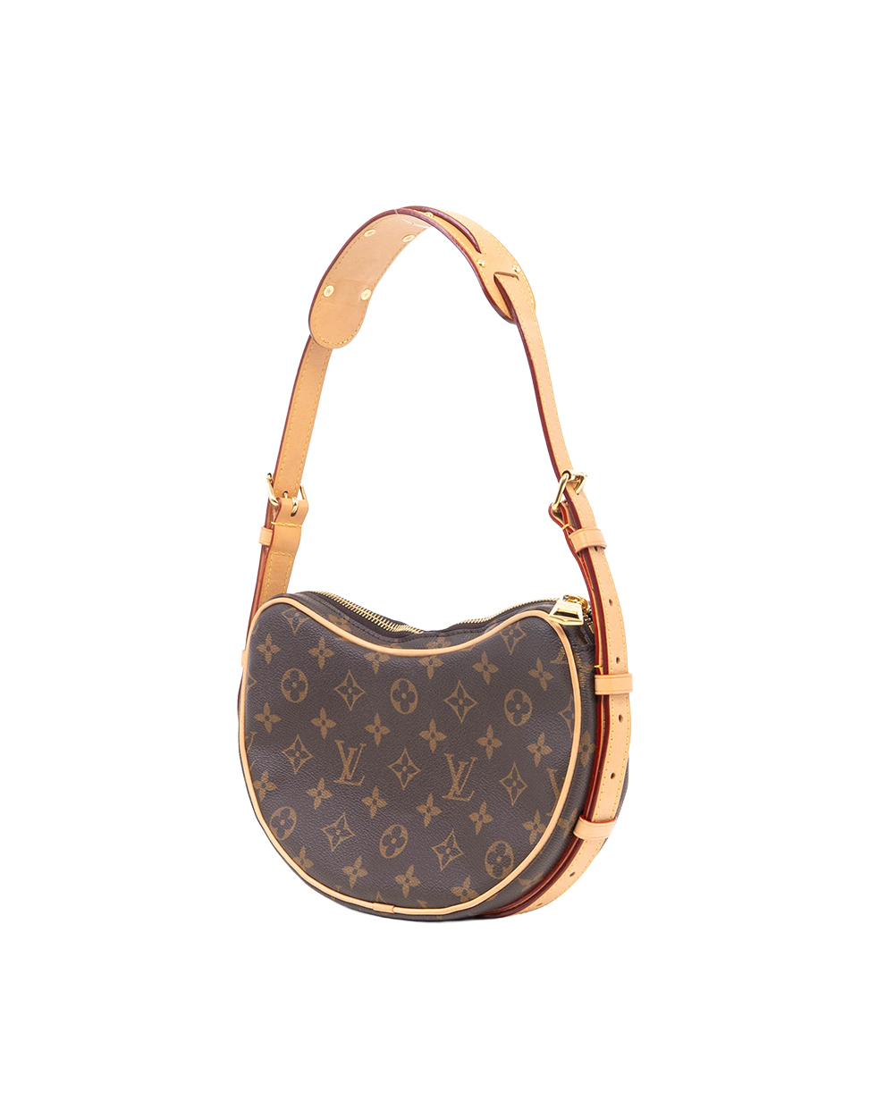 LV CROISSANT MM BROWN MONOGRAM CANVAS GHW MICROCHIP 8334