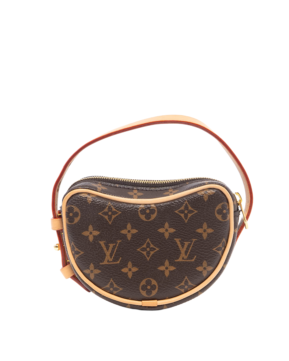LV CROISSANT MM BROWN MONOGRAM CANVAS GHW MICROCHIP 8342