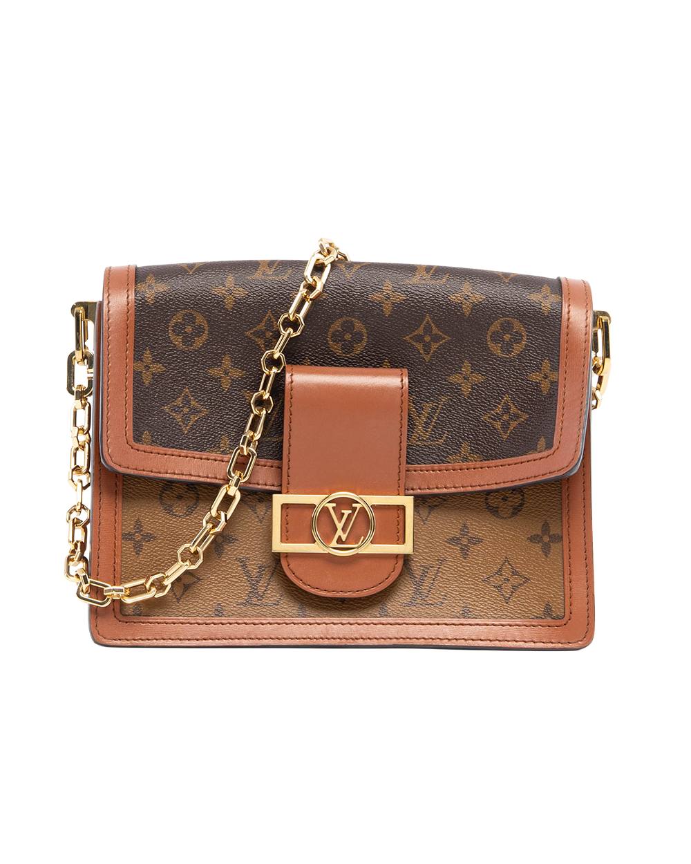 LV DAUPHINE MM BROWN MONOGRAM CANVAS GHW MICROCHIP 3148