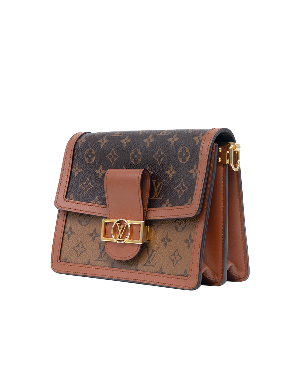 LV DAUPHINE MM BROWN MONOGRAM REVERSE GHW MICROCHIP 4002