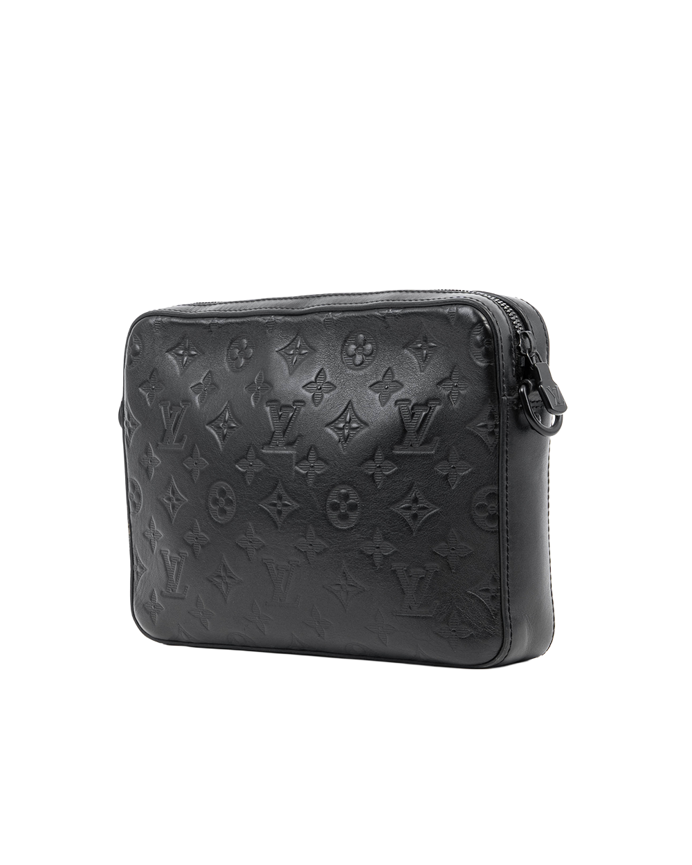 LV DUO MESSENGER BLACK GIANT MONOGRAM CALF BHW MICROCHIP 09174