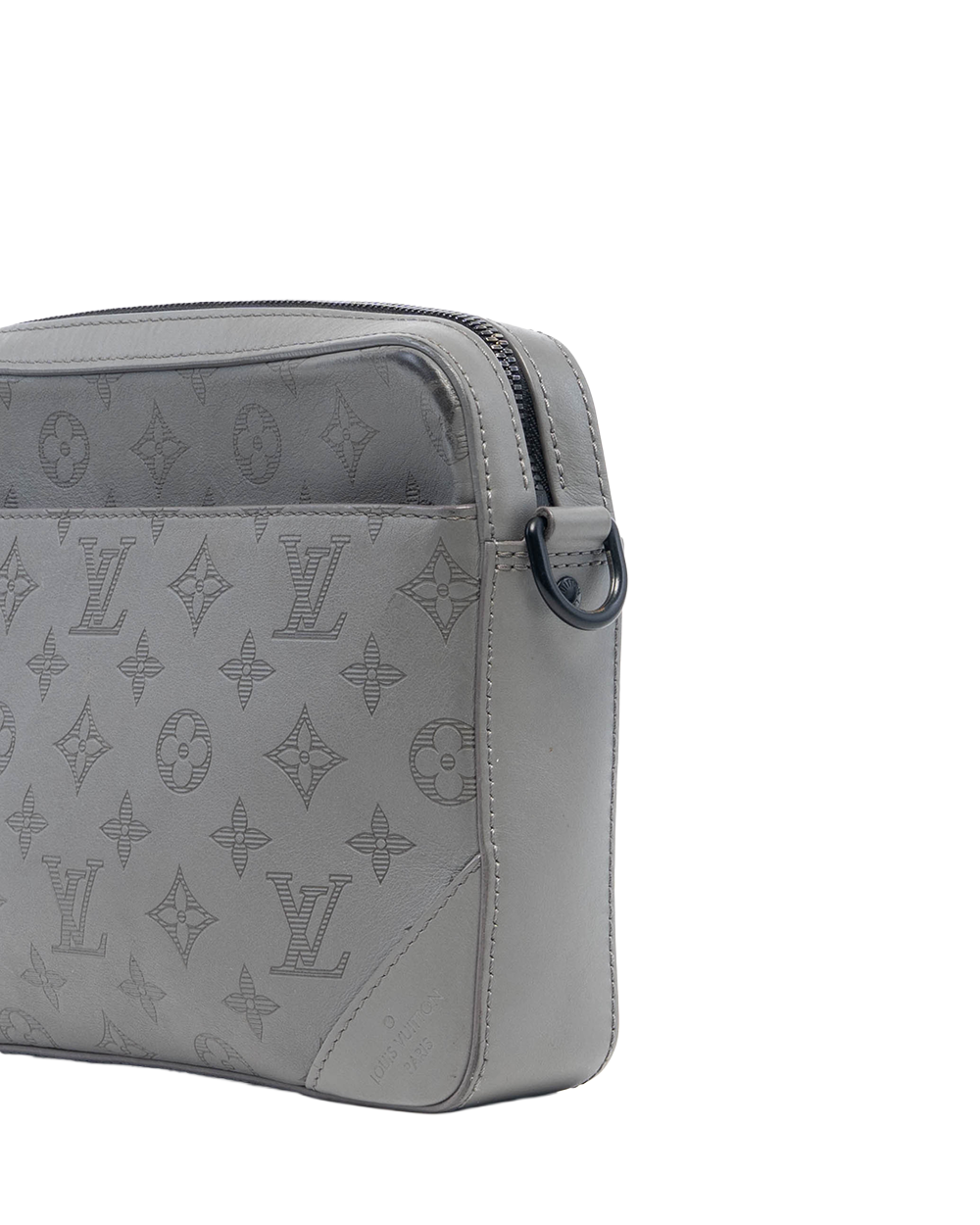 LV DUO MESSENGER GREY MONOGRAM CALF BHW MICROCHIP 3124
