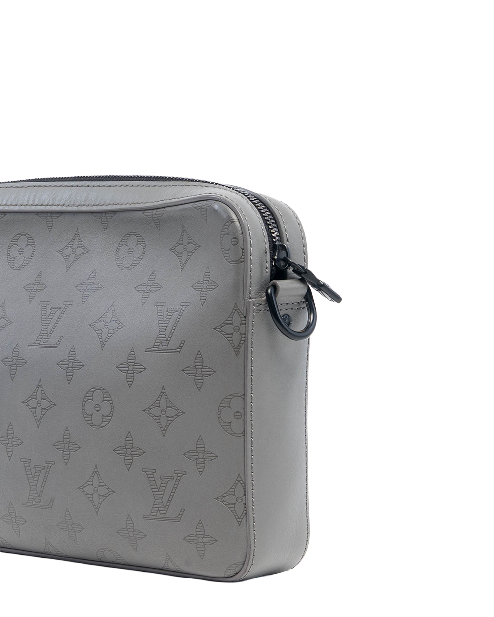 LV DUO MESSENGER GREY MONOGRAM CALF BHW MICROCHIP 3125