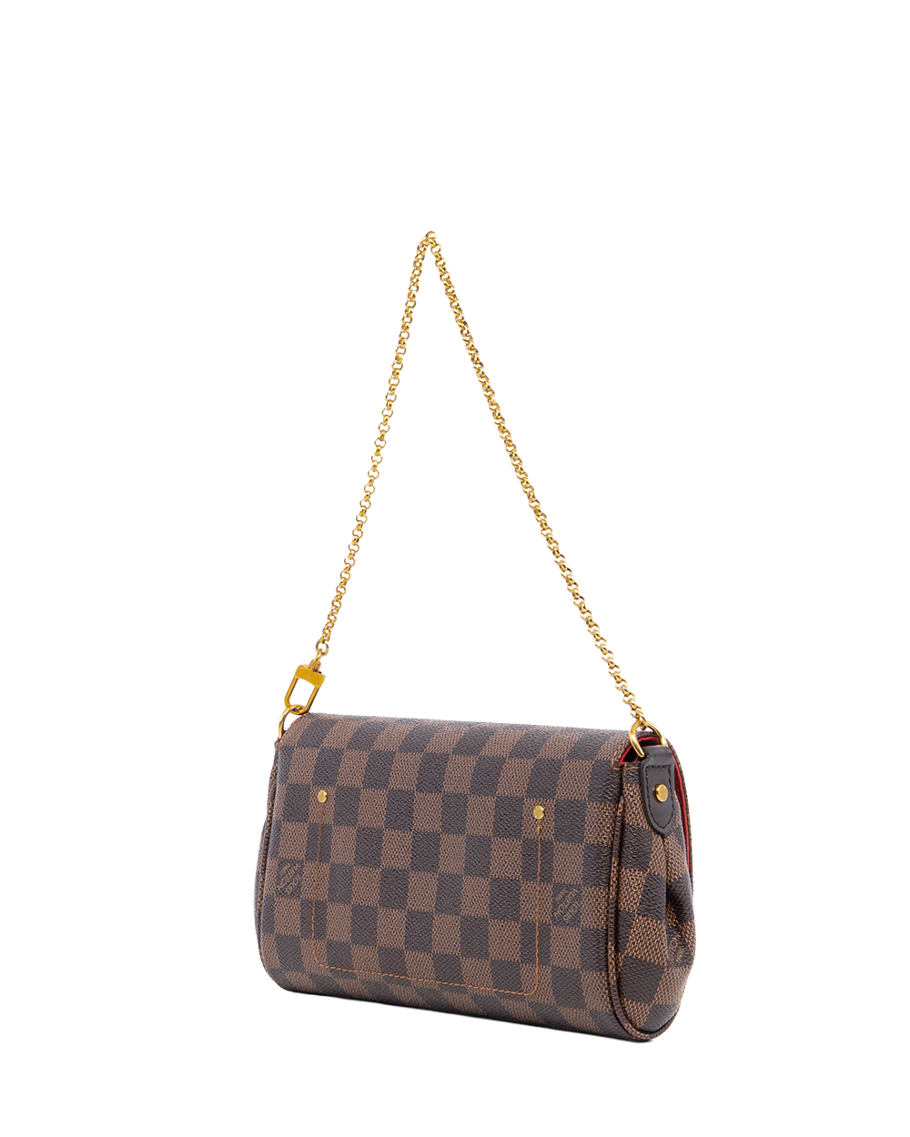 LV FAVORITE PM BROWN DAMIER CANVAS GHW SA 4155 08521