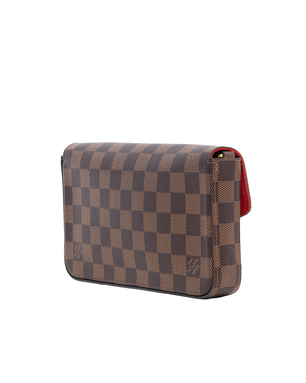 LV FELICIE BROWN RED DAMIER CANVAS GHW MICROCHIP 82754