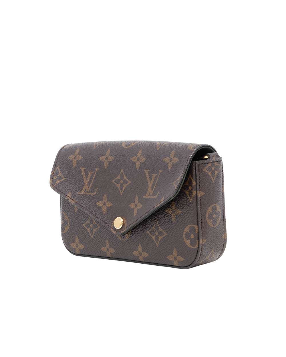 LV FELICIE STRAP & GO BROWN MONOGRAM CANVAS GHW MICROCHIP 07576