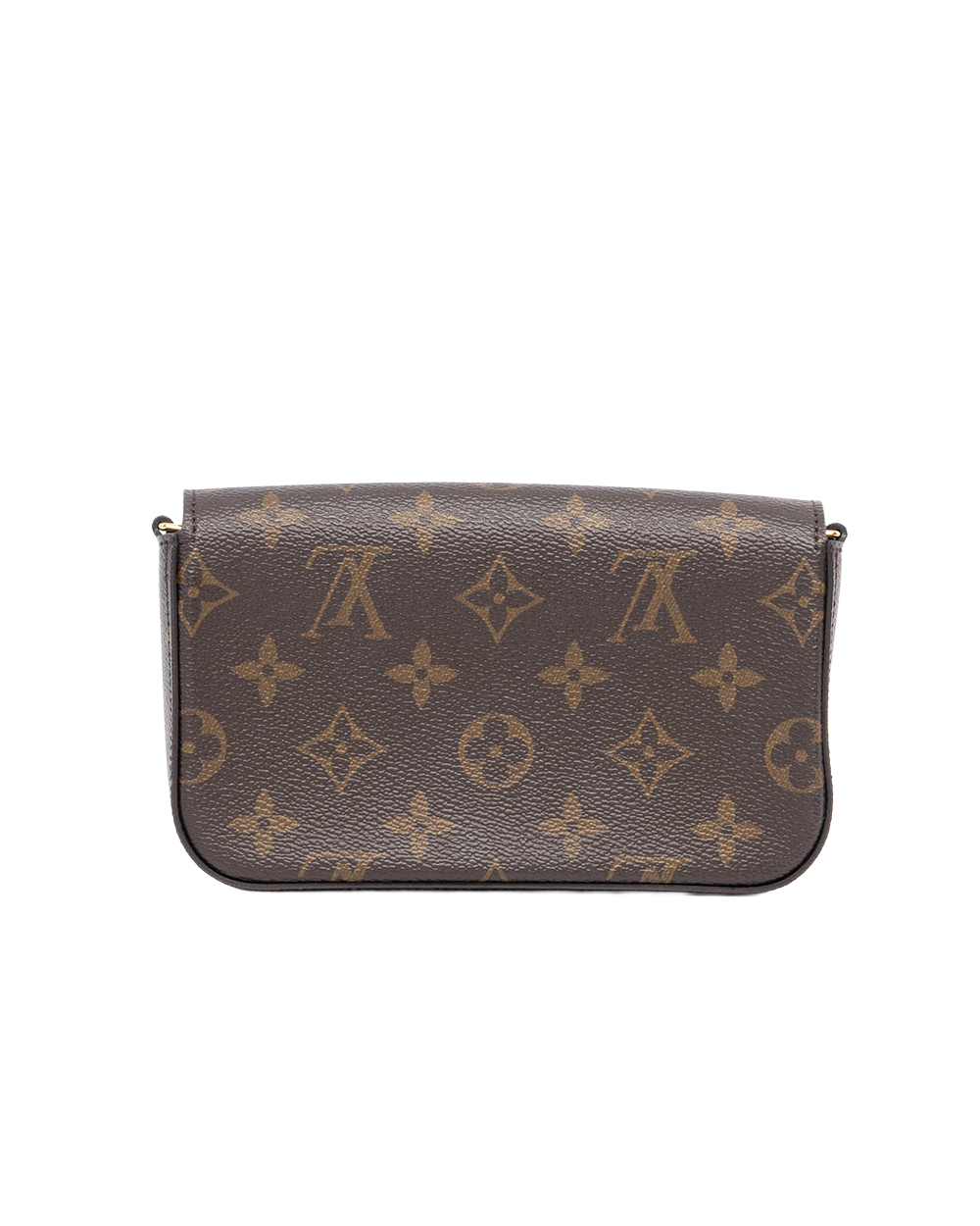 LV FELICIE STRAP & GO BROWN MONOGRAM CANVAS GHW MICROCHIP 07578