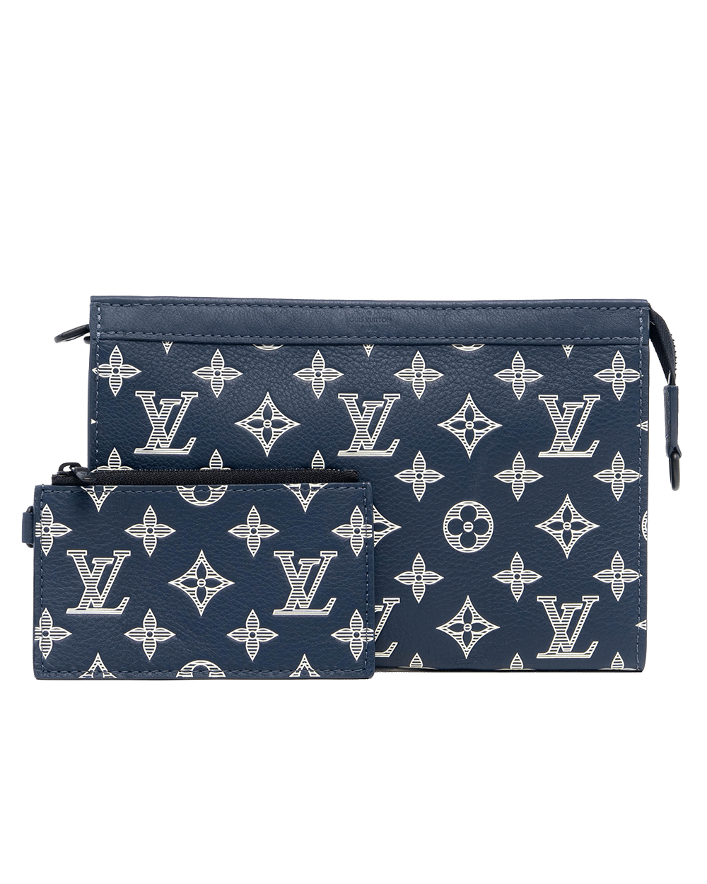 LV GASTON WEARABLE BLUE NAVY MONOGRAM CALF BHW MICROCHIP 6142