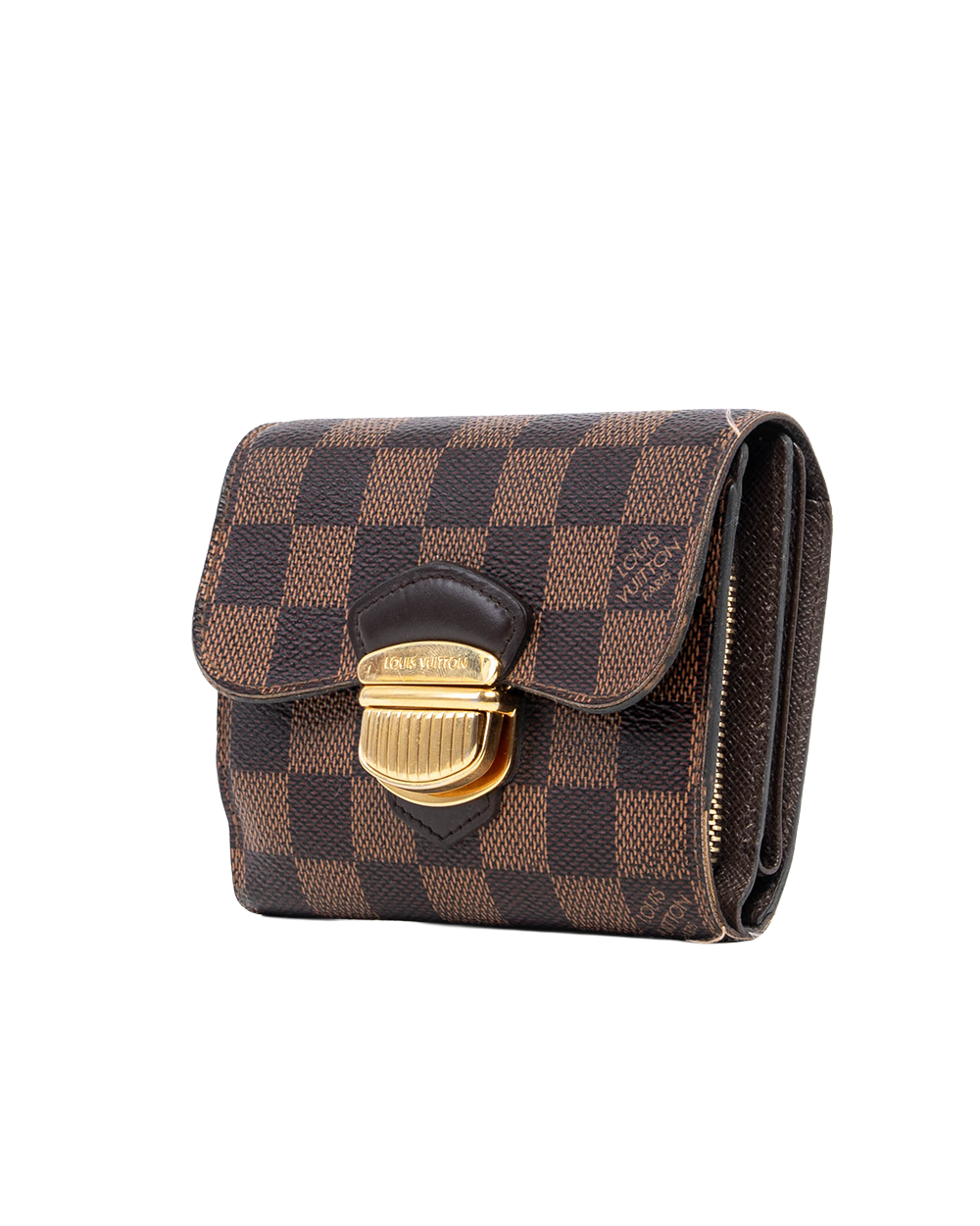 LV JOEY WALLET SHORT BROWN DAMIER CANVAS GHW TA 2155 01512