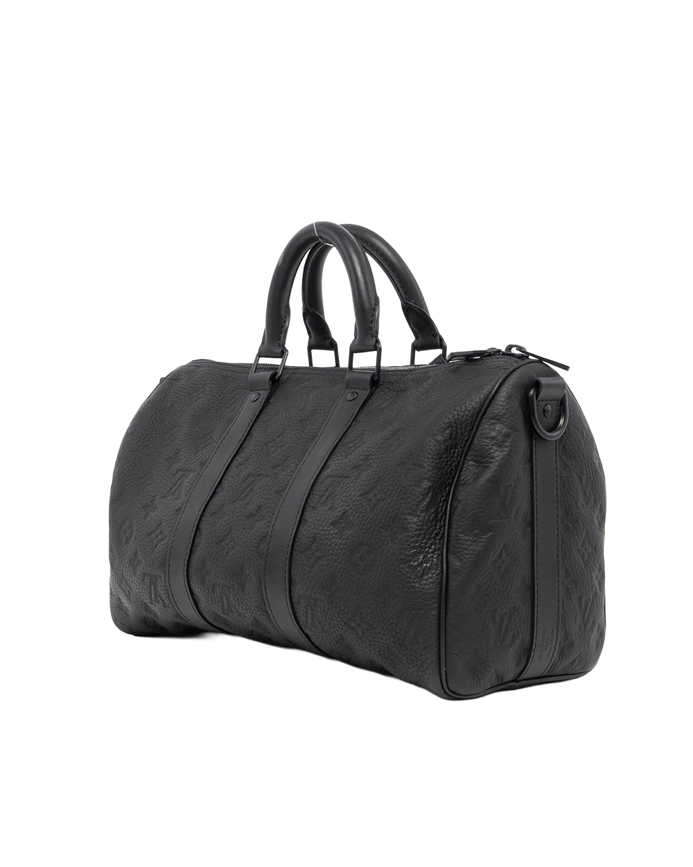 LV KEEP ALL 35 BLACK GIANT MONOGRAM CALF BHW MICROCHIP 5136