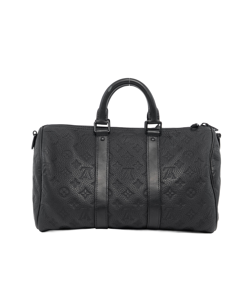 LV KEEP ALL 35 BLACK GIANT MONOGRAM CALF BHW MICROCHIP 5138