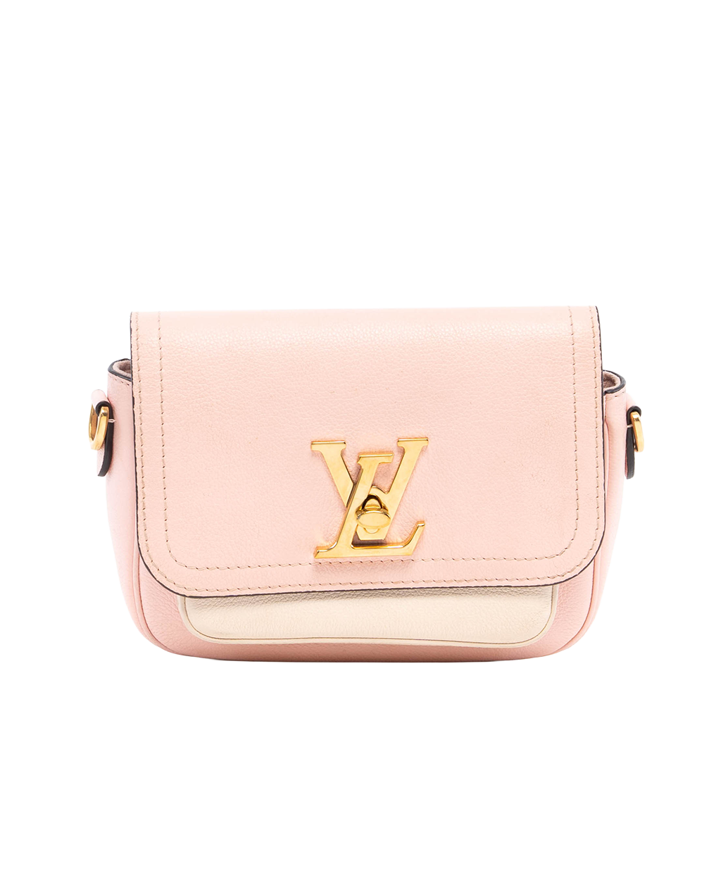 LV LOCKME TENDER PINK BEIGE CALF GHW MICROCHIP 2289