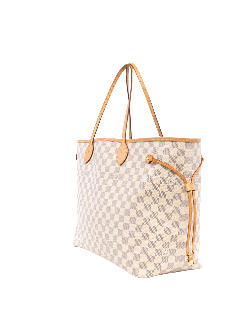 LV NEVERFULL GM WHITE AZUR DAMIER CANVAS GHW FL4118 00020