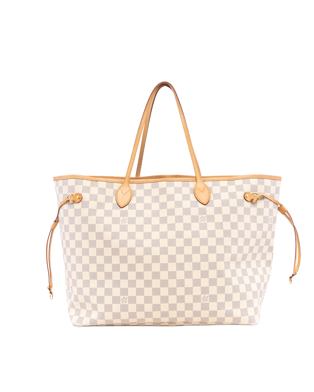 LV NEVERFULL GM WHITE AZUR DAMIER CANVAS GHW FL4118 00022