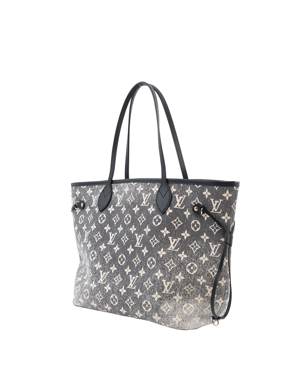 LV NEVERFULL MM BLACK DENIM SHW MICROCHIP 0461